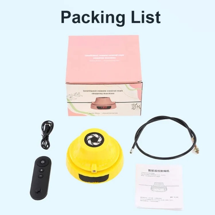 AWU-028 Smart Digital Display Electronic Counting Colorful Light Effect Remote Rope Skipper(Girly Pink)