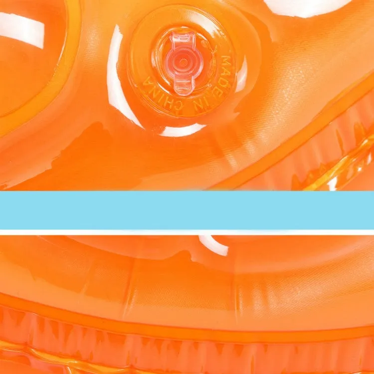 Cartoon Pattern Double Airbag Thickened Inflatable Swimming Ring Crystal Swimming Ring, Size:80 cm(Blue)