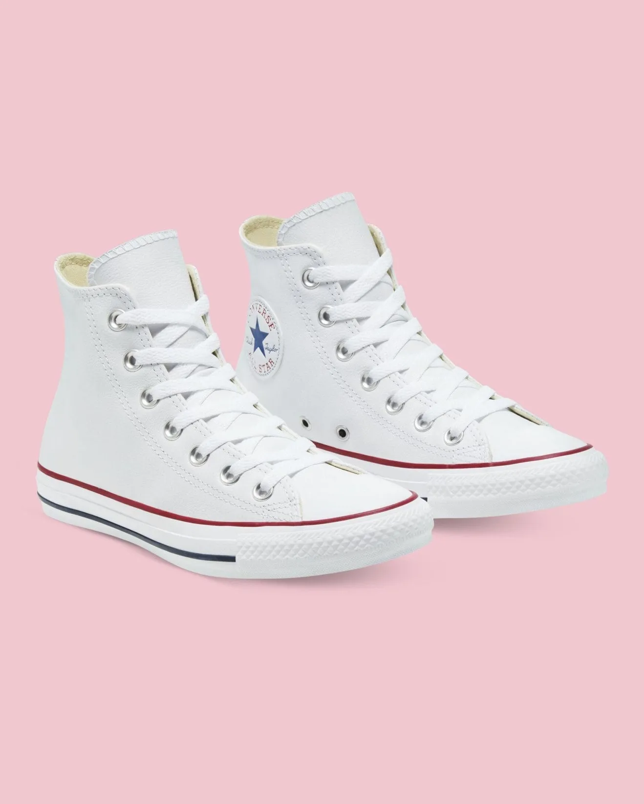 CONVERSE Chuck Taylor All Star Leather Hi Shoe - White