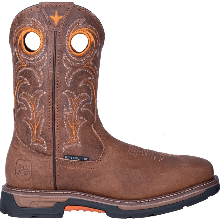 Dan Post Men's Storms Eye Brown Waterproof Work Boots DP56414