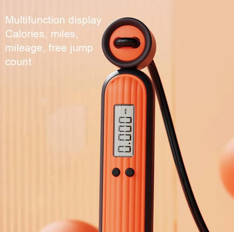 Fitness Sport Intelligent Electronic Counting Skipping Rope, Style: Small Ball Dual Use (Carmine)