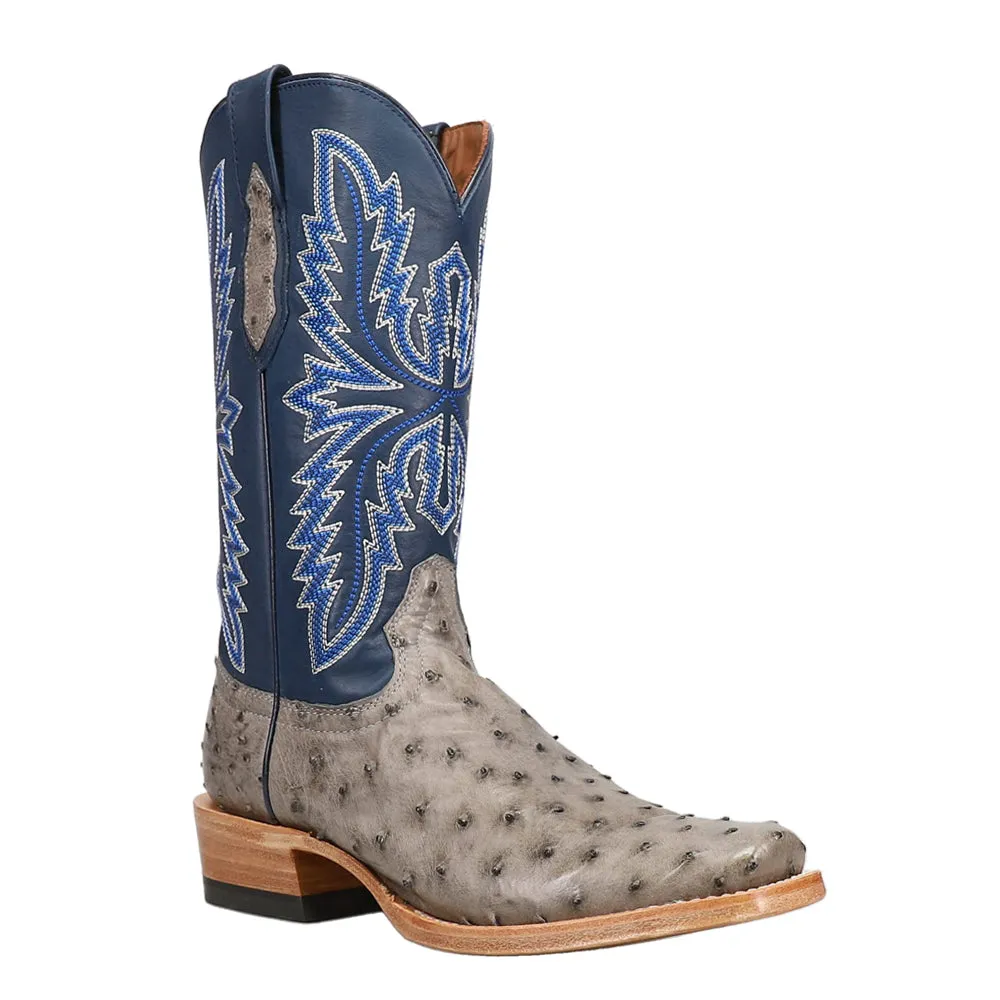 Futurity Relentless Buckles Ostrich Square Toe Cowboy Boots
