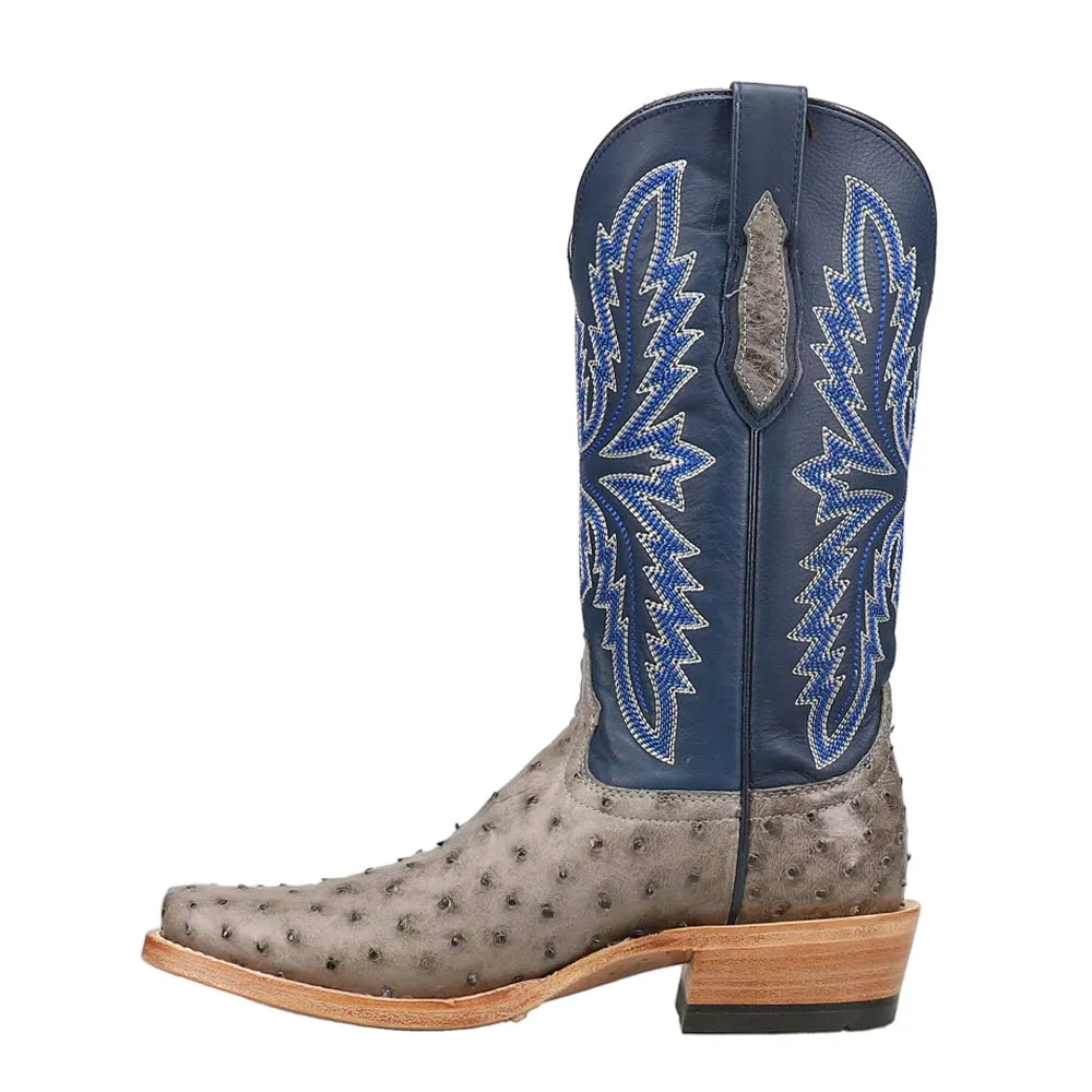 Futurity Relentless Buckles Ostrich Square Toe Cowboy Boots