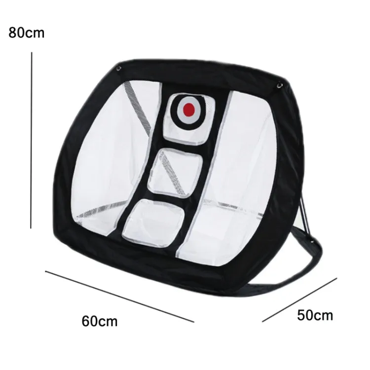 Indoor Golf Practice Net Square Cut Rod Folding Set Net(Black Red Net)