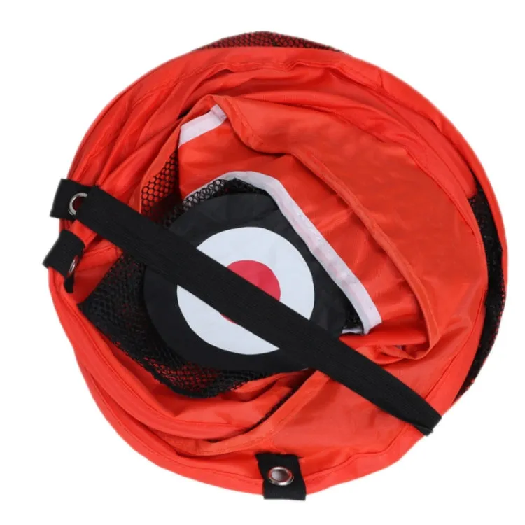 Indoor Golf Practice Net Square Cut Rod Folding Set Net(Black Red Net)