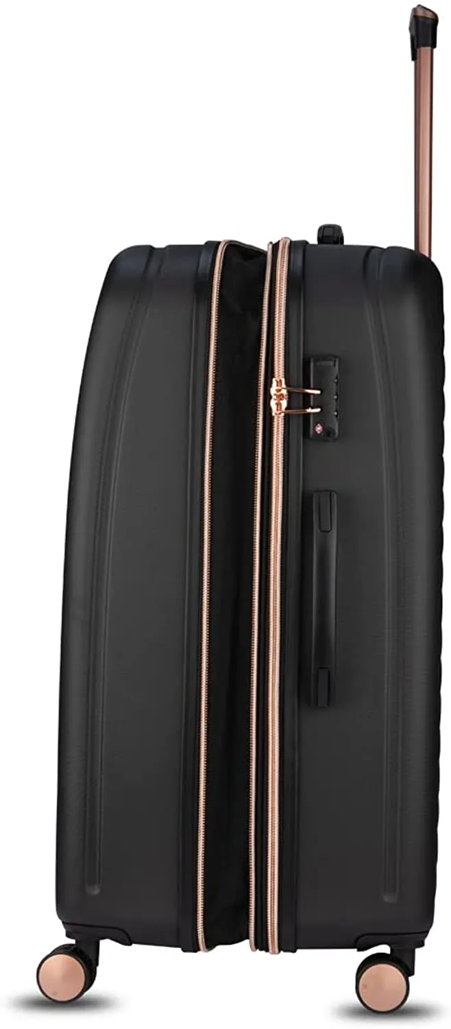 it luggage Fashionista PC Suitcase |Expandable Large | 8 Wheel Trolley |16-1646A-08 |Black 69cm