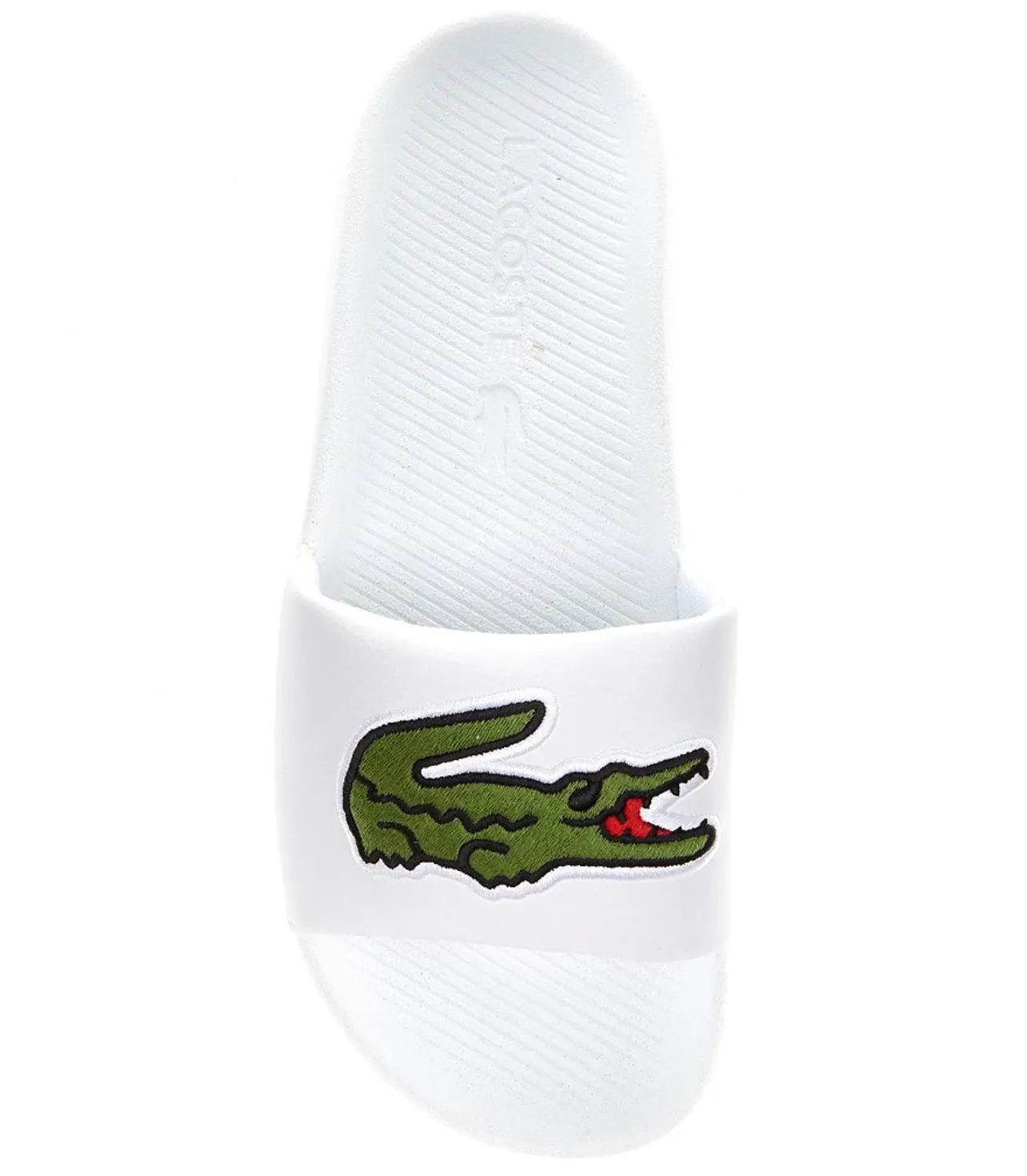 LACOSTE BIG GATOR SLIDES MENS - WHITE