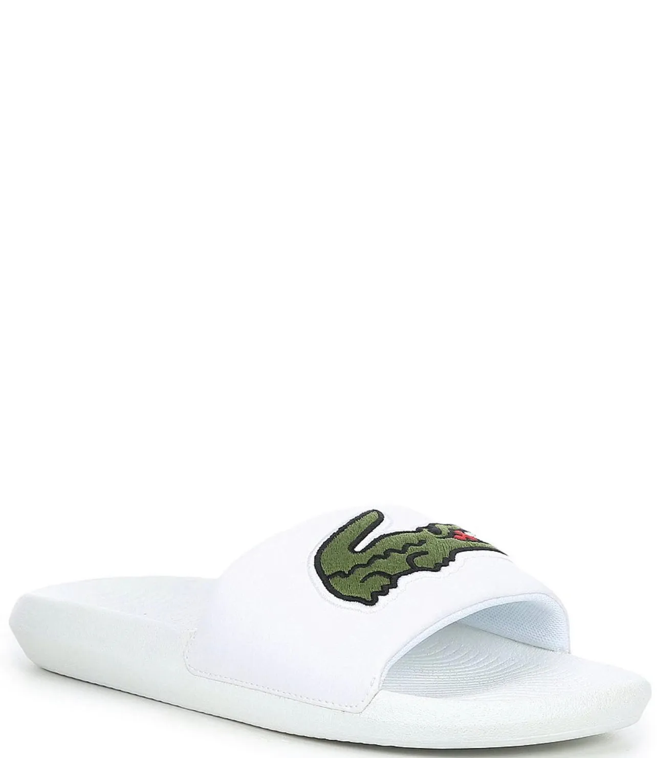 LACOSTE BIG GATOR SLIDES MENS - WHITE