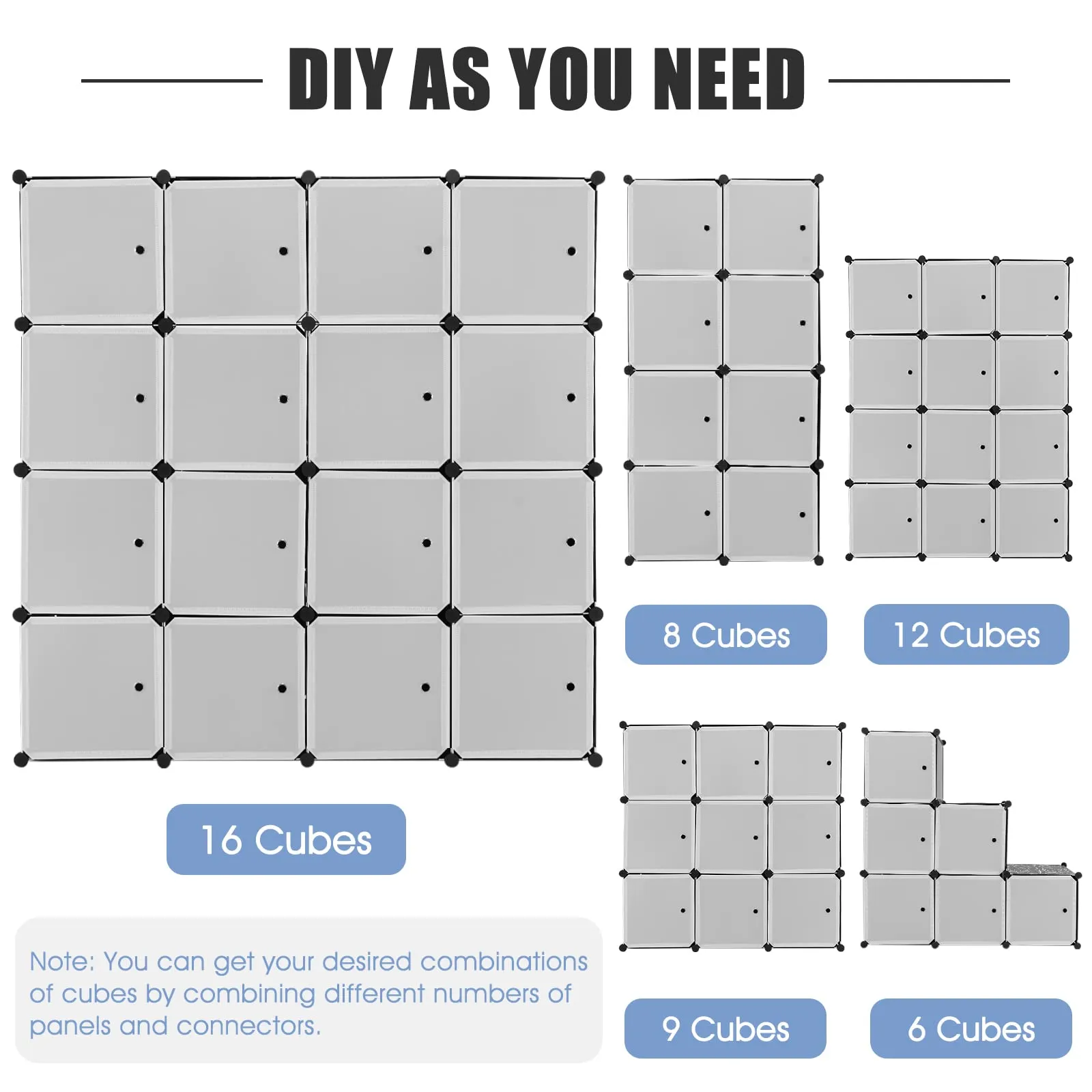Tangkula 16 Cubes Portable Wardrobe Closet